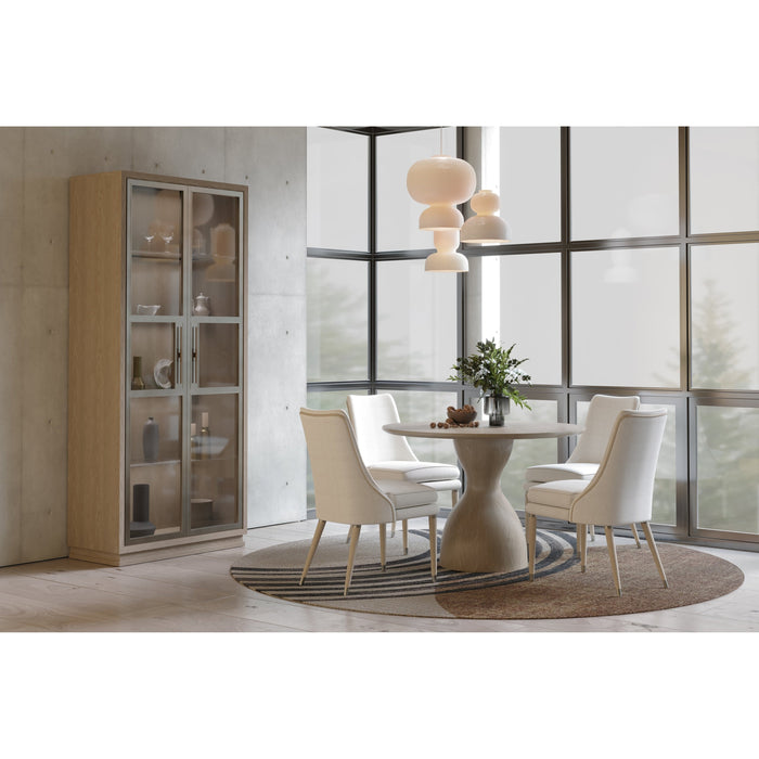 Jonathan Charles Seamount Oak Pedistal Table w/ Wood Top 500418-BLO