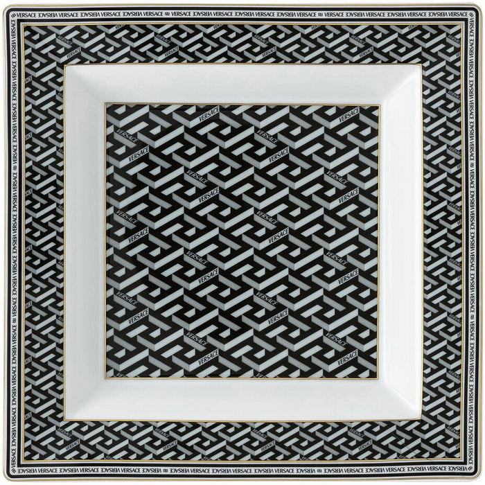 Versace La Greca Signature Black Tray Square