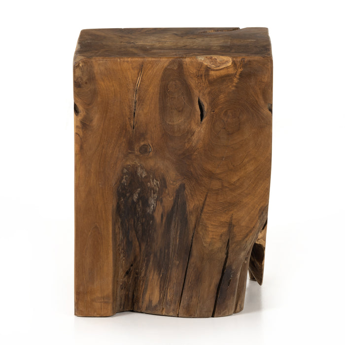 Teak Square Stool - Teak Root