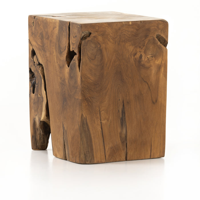 Teak Square Stool - Teak Root