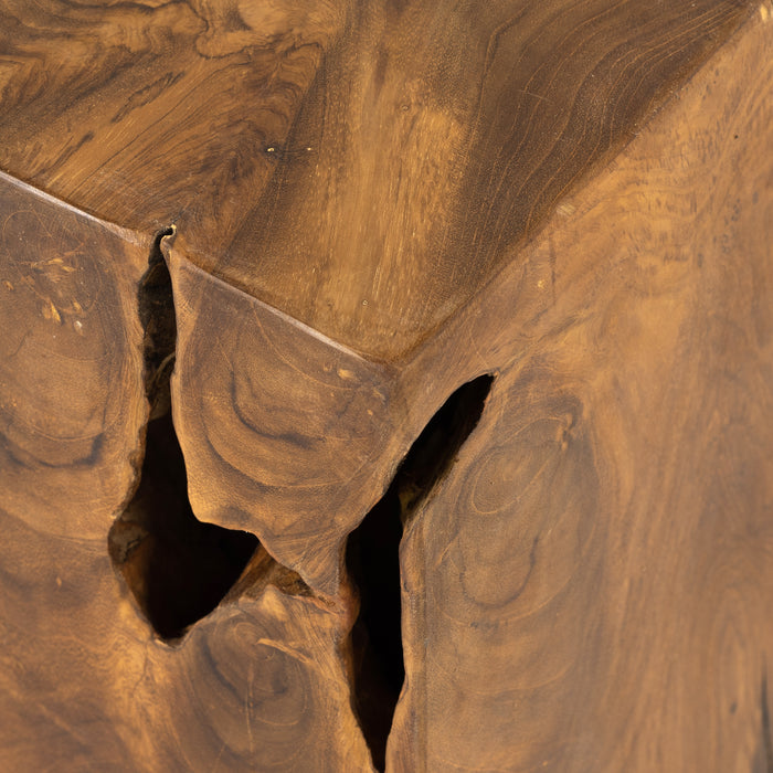 Teak Square Stool - Teak Root