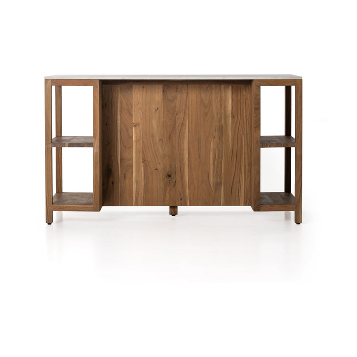 Indira Kitchen Island-Smoked Acacia