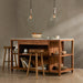 Indira Kitchen Island-Smoked Acacia