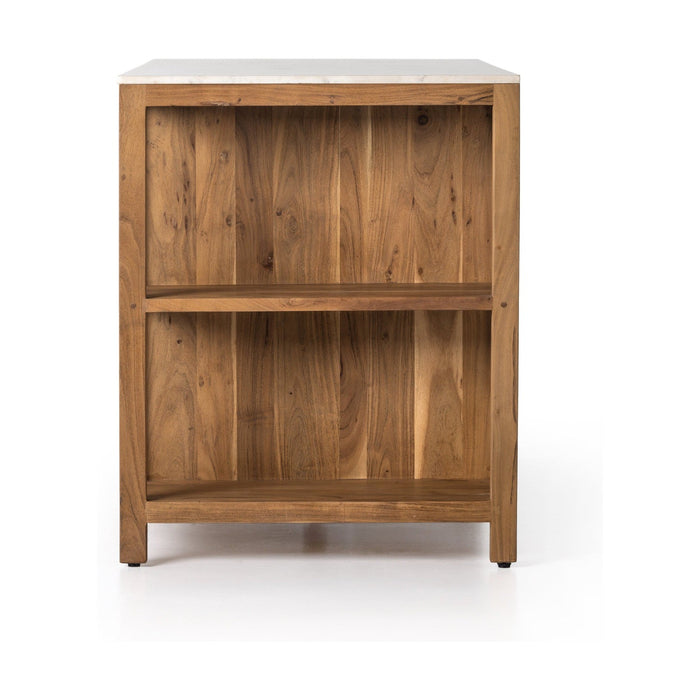 Indira Kitchen Island-Smoked Acacia