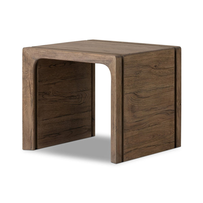 Four Hands Henry End Table-Rustic Grey Veneer DSC