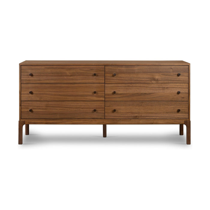 Arturo 6 Drawer Dresser-Natural Walnut