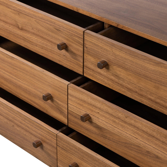 Arturo 6 Drawer Dresser-Natural Walnut