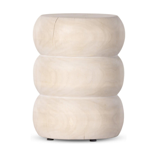 Pagoda End Table-Ivory