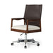 Lulu Desk Chair-Espresso Leather Blend