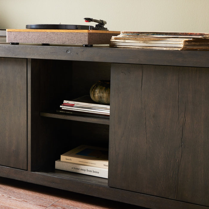 Laredo Media Console-Smoked Black Veneer