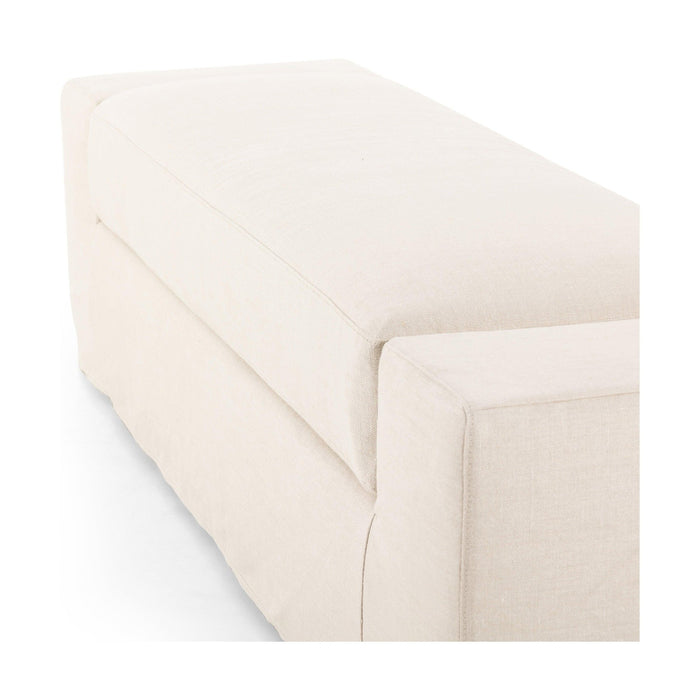 Wide Arm Slipcover Accent Bench