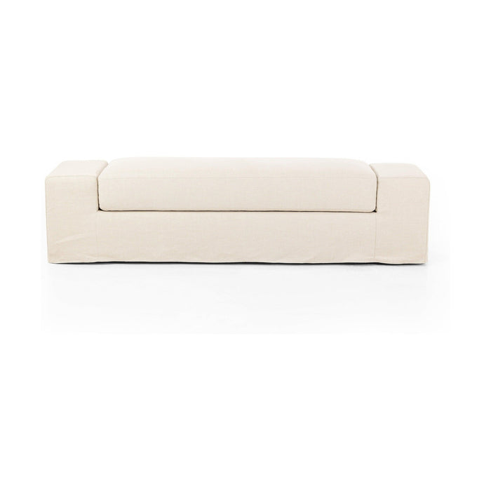 Wide Arm Slipcover Accent Bench