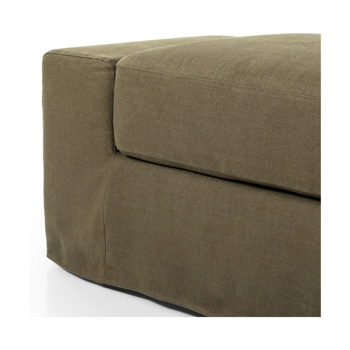 Wide Arm Slipcover Accent Bench