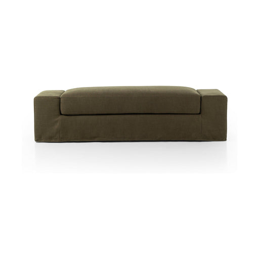 Wide Arm Slipcover Accent Bench