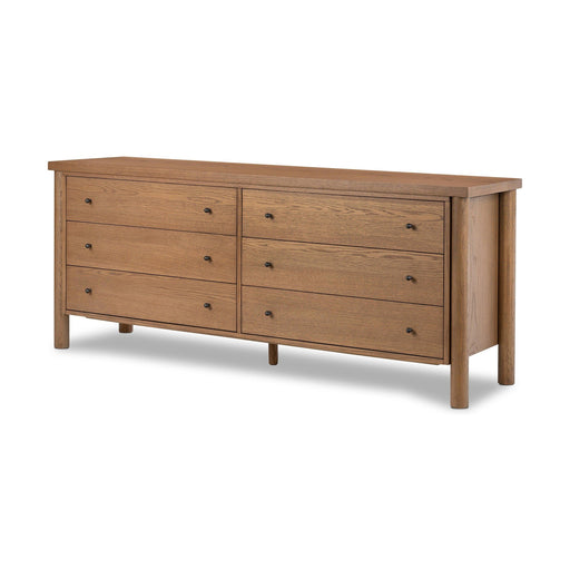 Roark 6 Drawer Dresser-Amber Oak Veneer