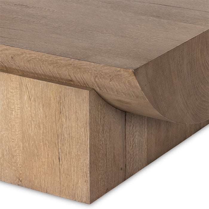 Elbert Coffee Table-Rustic Oak Veneer