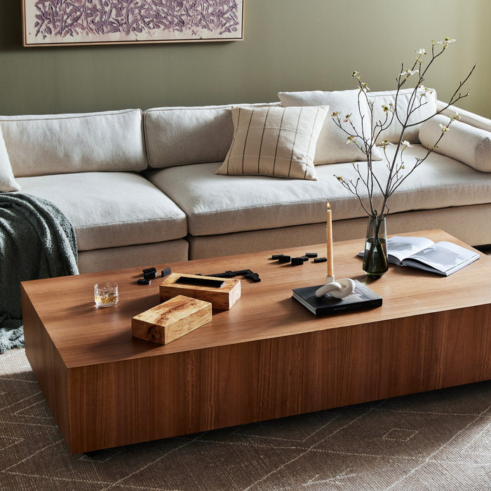 Hudson Lrg Rect Coffee Table-Natural