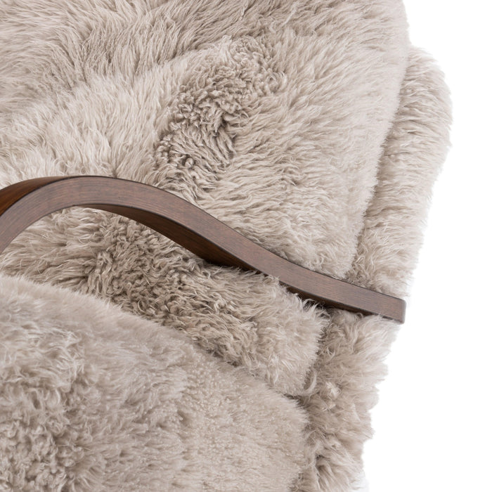 Tobin Chair-Taupe Mongolian Fur