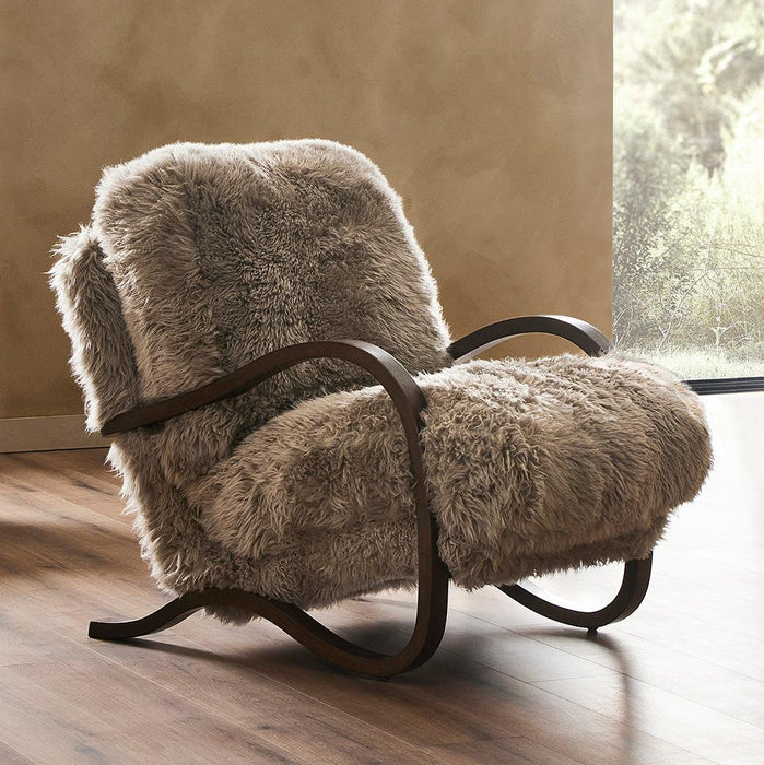 Tobin Chair-Taupe Mongolian Fur