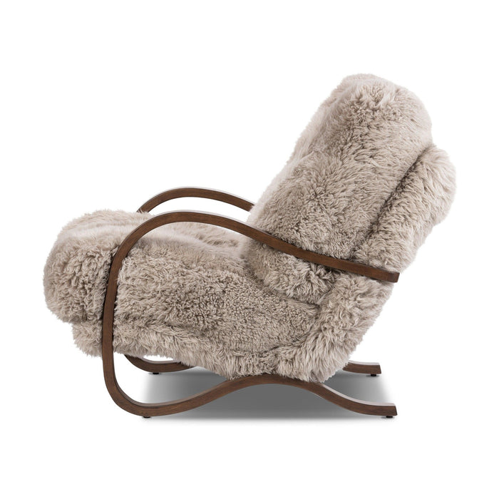 Tobin Chair-Taupe Mongolian Fur