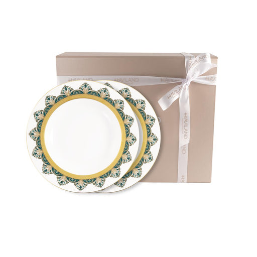 Haviland Reves Du Nil Rim Soup Plates - Gold - Set of 2