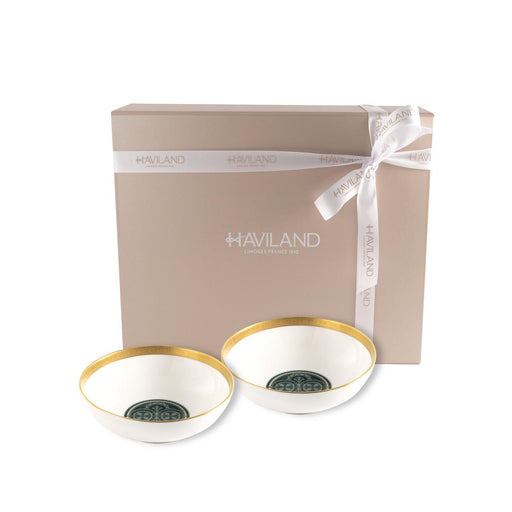 Haviland Reves Du Nil Soup Bowls - Gold - Set of 2