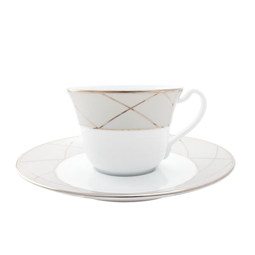 Haviland Clair De Lune Arcades Cappuccino Cup and Saucer - XL