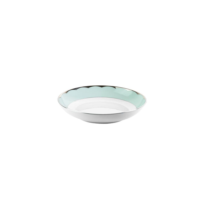 Haviland Illusion Rimless Soup Plate - Mint Platinum