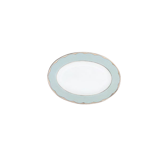 Haviland Illusion Pickle Dish - Mint Platinum