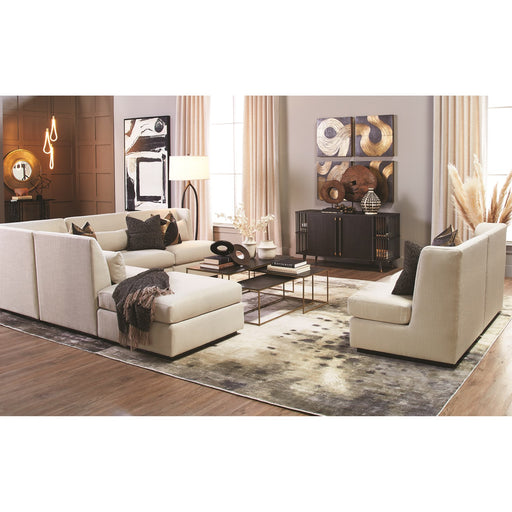 Global Views Alder Sectional Chair - Muslin