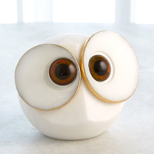 Global Views Alabaster Big Eyed Owl