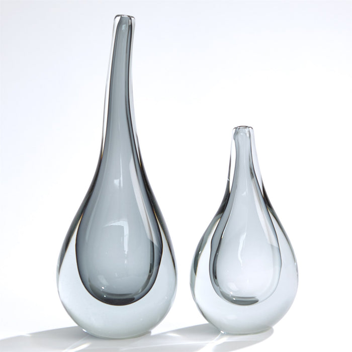 Global Views Stretched Neck Vase - Grey