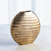 Global Views Chased Oval Vase - Antique Brass