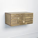 Global Views Abstract Block Cabinet with Floating Shelf - Brass