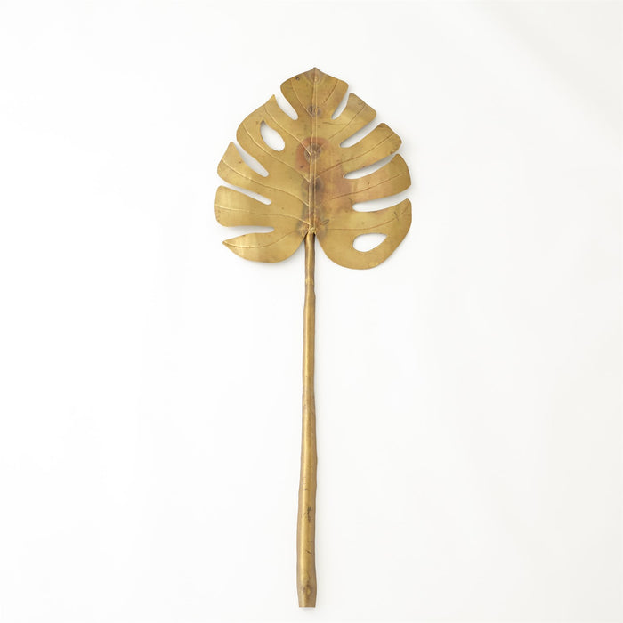 Global Views Brass Monstera Leaf