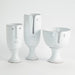 Global Views Long Nose Vases & Bowl - White