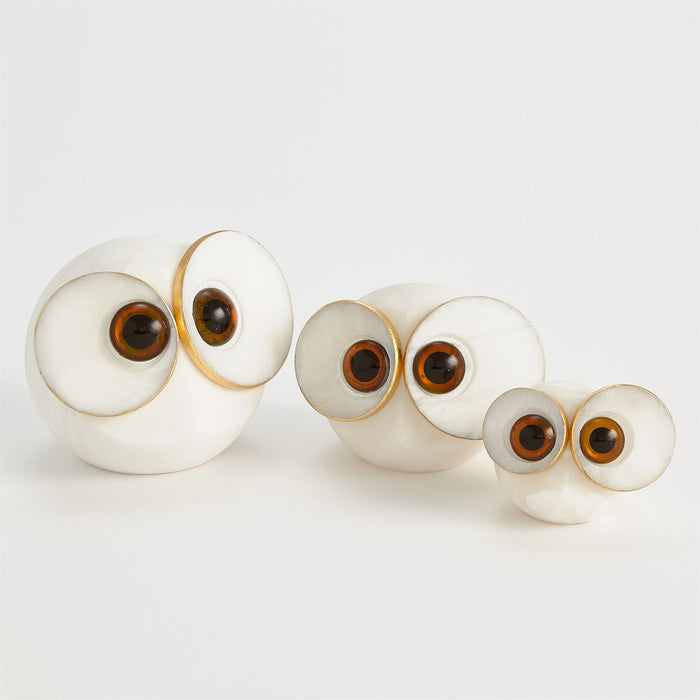 Global Views Alabaster Big Eyed Owl