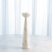 Global Views Round Top Candle Stand - White