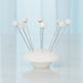 Global Views Alabaster Cocktail Picks - Set of 8 with Base