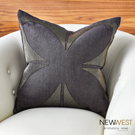 Global Views Blossom Beaded Pillow - Indigo