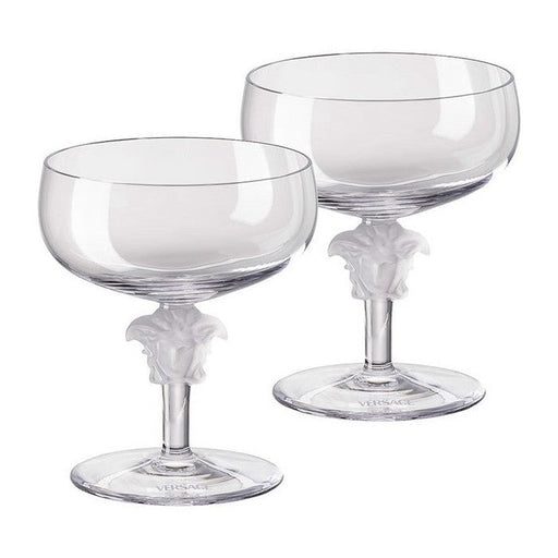 Versace Medusa Lumiere 2/Short Stem - Champagne Saucer - Set of 2