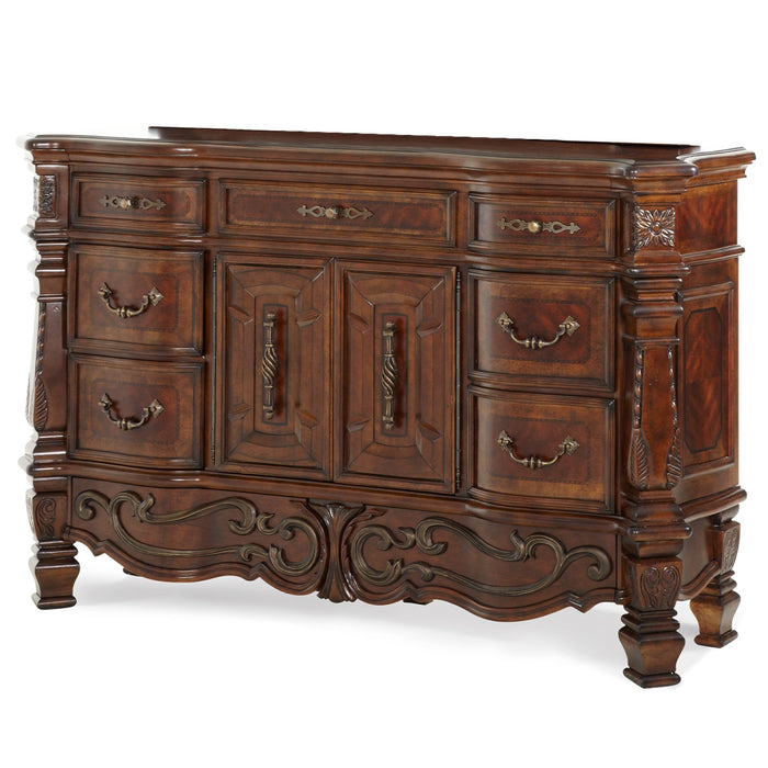 Michael Amini Windsor Court Dresser - Vintage Fruitwood