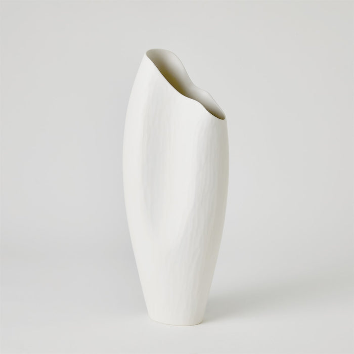 Global Views Horn Vase - Matte White