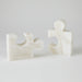 Global Views Alabaster Jigsaw Bookends - Set of 2