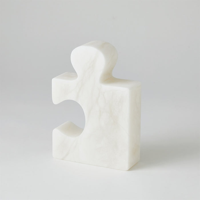 Global Views Alabaster Jigsaw Bookends - Set of 2