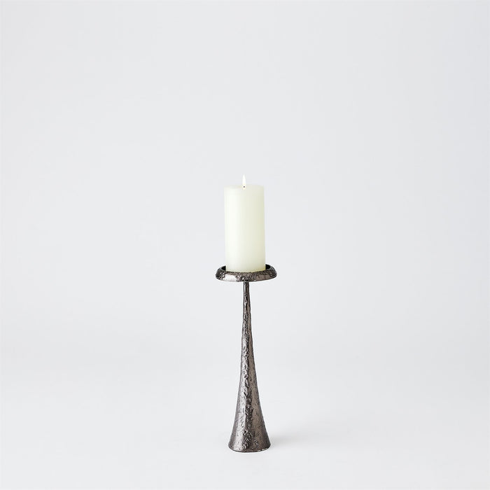 Global Views Beacon Candle Holder - Gunmetal