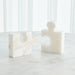 Global Views Alabaster Jigsaw Bookends - Set of 2