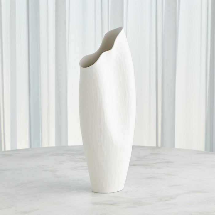 Global Views Horn Vase - Matte White