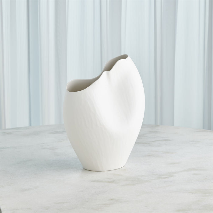 Global Views Horn Vase - Matte White