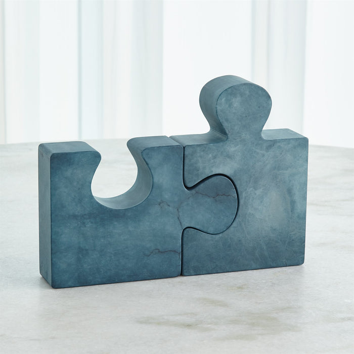 Global Views Alabaster Jigsaw Bookends - Set of 2